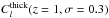 \hbox{$C_l^{\mrm{thick}}(z=1,\sigma=0.3)$}