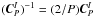 \hbox{$(\mbb{C}^I_P)^{-1}=(2/P) \mbb{C}^I_P$}