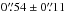 Mathematical equation: \hbox{$0\farcs54\pm0\farcs11$}