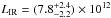 Mathematical equation: \hbox{$L_{\rm IR}=(7.8^{+2.4}_{-2.2})\times10^{12}$}
