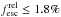 \hbox{$f^{\rm rel}_{\rm esc}\le 1.8\%$}