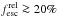 \hbox{$f^{\rm rel}_{\rm esc}\ga 20\%$}