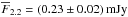 \hbox{$\overline{F}_{2.2}=(0.23\pm 0.02)\,{\rm mJy}$}