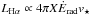 \hbox{$L_{{\rm H}\alpha} \propto 4\pi X\dot{E}_{\rm rad}v_{\star}$}