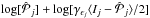 \hbox{$\log[\hat{\mathcal{P}}_j] + \log[\gamma _{\epsilon _j}\langle I_j - \hat{\mathcal{P}}_j\rangle /2]$}