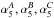 \hbox{$\alpha_5^A,\alpha_5^B,\alpha_5^C$}