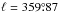 Mathematical equation: \hbox{$\ell=359\fdg{}87$}