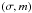 Mathematical equation: \hbox{$ \left( \sigma , m \right) $}