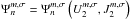 Mathematical equation: \hbox{$ \Psi_n^{m,\sigma} = \Psi_n^{m,\sigma} \left( U_2^{m,\sigma} , J_2^{m,\sigma} \right) $}