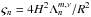 Mathematical equation: \hbox{$ \varsigma_n = 4 H^2 \Lambda_n^{m,\nu}/R^2 $}