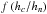 Mathematical equation: \hbox{$ f \left( h_c/h_n \right) $}