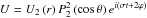 Mathematical equation: \hbox{$U = U_2 \left( r \right) P_2^2 \left( \cos \theta \right) e^{i \left( \sigma t + 2 \varphi \right)}$}