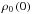 Mathematical equation: \hbox{$\rho_0 \left( 0 \right)$}