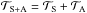 Mathematical equation: \hbox{$\mathcal{T}_{\rm S+A} = \mathcal{T}_{\rm S} + \mathcal{T}_{\rm A}$}