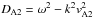 Mathematical equation: \hbox{$D_{\rm A2}=\omega^2-k^2v_{\rm A2}^2$}