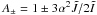 Mathematical equation: \hbox{$A_{\pm}=1\pm 3 \alpha ^2 \tilde{J}/2\tilde{I}$}