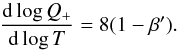 Mathematical equation: \hbox{$\beta' = \frac{1}{2}$}