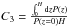 Mathematical equation: \hbox{$ C_3 = \frac{ \int_{0}^{H} {\rm d}z P(z)}{P(z=0) H}$}