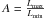 Mathematical equation: \hbox{$A = \frac{L_{\rm max}}{L_{\rm min}}$}
