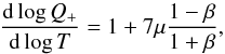 Mathematical equation: \hbox{$\beta = \frac{P_{gas}}{P} = \frac{x - 1/2}{x+ 1/2}$}