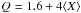 Mathematical equation: \hbox{$Q_{\rm}=1.6+4 \langle X\rangle$}
