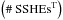 Mathematical equation: \hbox{$\rm\left(\#~SSHEs^{T}\right)$}
