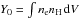 Mathematical equation: \hbox{$Y_0 = \int n_{\rm e} n_\ion{H}{} {\rm d}V$}
