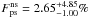 Mathematical equation: \hbox{$F_{\rm ps}^{\rm ns} = 2.65^{+4.85}_{-1.00}\%$}