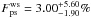 Mathematical equation: \hbox{$F_{\rm ps}^{\rm ws} = 3.00^{+5.60}_{-1.90}\%$}