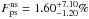Mathematical equation: \hbox{$F_{\rm ps}^{\rm ns} = 1.60^{+7.10}_{-1.20}\%$}