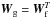 Mathematical equation: \hbox{$\vec W_{\rm g} = \vec W_{\rm f}^{T}$}