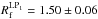 Mathematical equation: \hbox{$R_\mathrm{f}^\mathrm{LP_{1}}=1.50\pm0.06$}