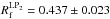 Mathematical equation: \hbox{$R_\mathrm{f}^\mathrm{LP_{2}}=0.437\pm0.023$}