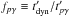 Mathematical equation: \hbox{$f_{p\gamma}\equiv t'_{\rm dyn}/t'_{p\gamma}$}