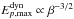 Mathematical equation: \hbox{$E_{p,{\rm max}}^{\rm dyn} \propto \beta^{-3/2}$}