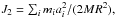 Mathematical equation: \hbox{$J_{2}=\sum_{i}m_{i}a^{2}_{i}/(2M R^{2}),$}
