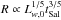 Mathematical equation: \hbox{$R \propto L_{w,0}^{1/5}t_{\rm Sal}^{3/5}$}