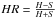 Mathematical equation: \hbox{$HR = \frac{H-S}{H+S}$}