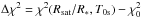 Mathematical equation: \hbox{$\Delta\chi^2=\chi^2(R_{\rm sat}/R_*,T_{\rm 0s})-\chi^2_0$}