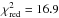 Mathematical equation: \hbox{$\chi_{\rm red}^2=16.9$}
