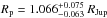 Mathematical equation: \hbox{$\rp=1.066^{+0.075}_{-0.063}~\Rjup$}