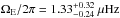 Mathematical equation: \hbox{$\Oe/2\pi = 1.33_{-0.24}^{+0.32}\muHz$}
