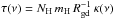 Mathematical equation: \hbox{$\tau(\nu) = N_{\rm H}\,m_{\rm H}\,R_{\rm gd}^{-1}\,\kappa(\nu)$}
