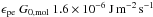 \hbox{$\epsilon{}_\mathrm{pe}~G_\mathrm{0,mol}~1.6 \times 10^{-6}~\mathrm{J\,m^{-2}\,s^{-1}}$}