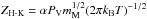 Mathematical equation: \hbox{$Z_{\text{H-K}}=\alpha P_{\text{V}}m_{\text{M}}^{1/2}(2\pi k_\text{B}T)^{-1/2}$}