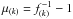 Mathematical equation: \hbox{$\mu_{(k)} = \mathpzc{f}^{-1}_{(k)} - 1$}
