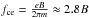 Mathematical equation: \hbox{$f_{\rm ce}=\frac{eB}{2\pi m} \approx 2.8B$}