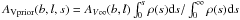 Mathematical equation: \hbox{$A_{\rm Vprior}(b, l, s) = A_{V\infty}(b, l) \int_0^s \rho(s) {\rm d}s / \int_0^\infty \rho(s) {\rm d}s$}