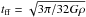 Mathematical equation: \hbox{$t_{\rm ff}=\sqrt{3 \pi / 32 G \rho}$}