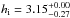 Mathematical equation: \hbox{$\hi=3.15^{+0.00}_{-0.27}$}